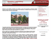 Tablet Screenshot of genetics.ouhsc.edu