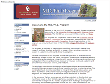 Tablet Screenshot of mdphd.ouhsc.edu