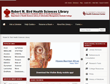 Tablet Screenshot of library.ouhsc.edu